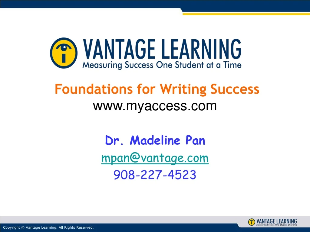 foundations for writing success www myaccess com