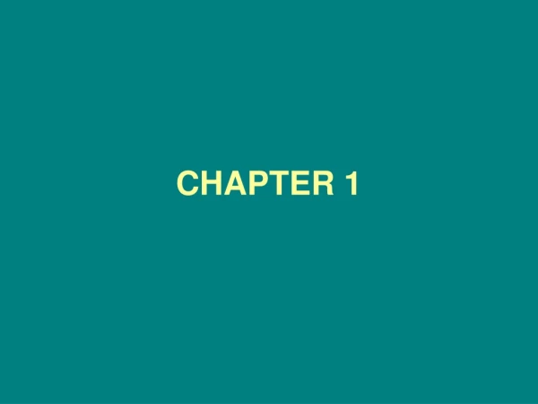 CHAPTER 1