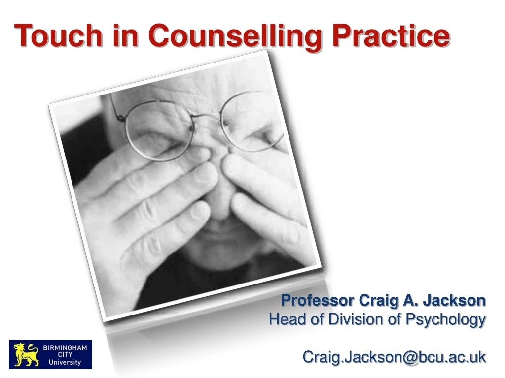 touch in counselling practice