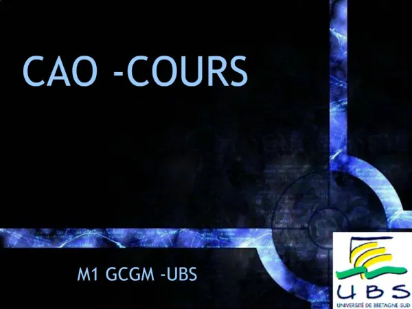 CAO -COURS