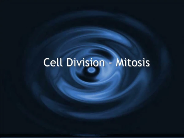 Cell Division - Mitosis