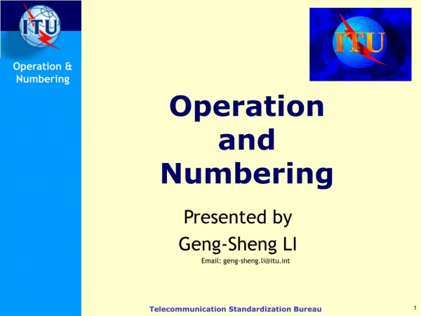 Operation  and  Numbering