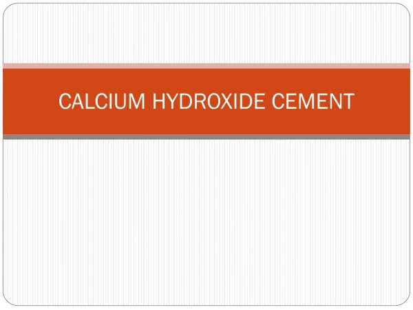 CALCIUM HYDROXIDE CEMENT