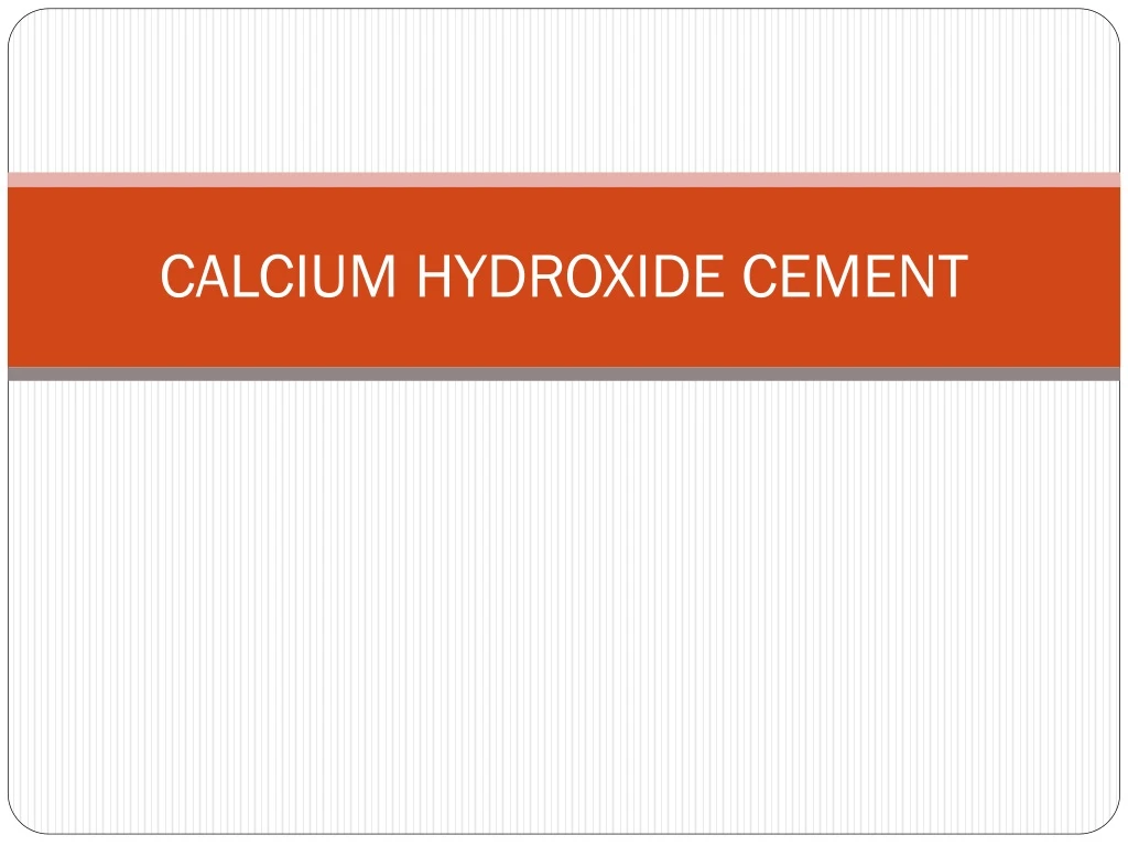 calcium hydroxide cement