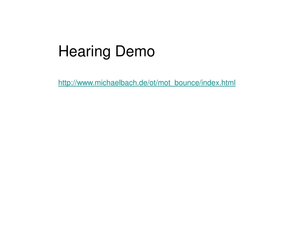 hearing demo http www michaelbach