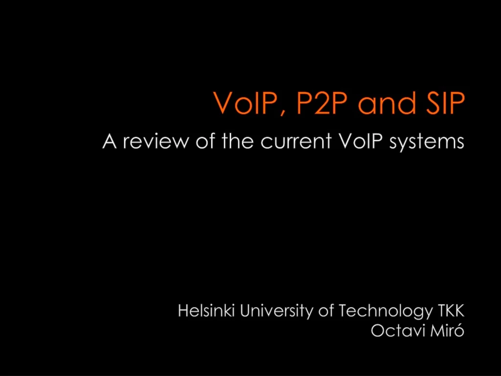 voip p2p and sip