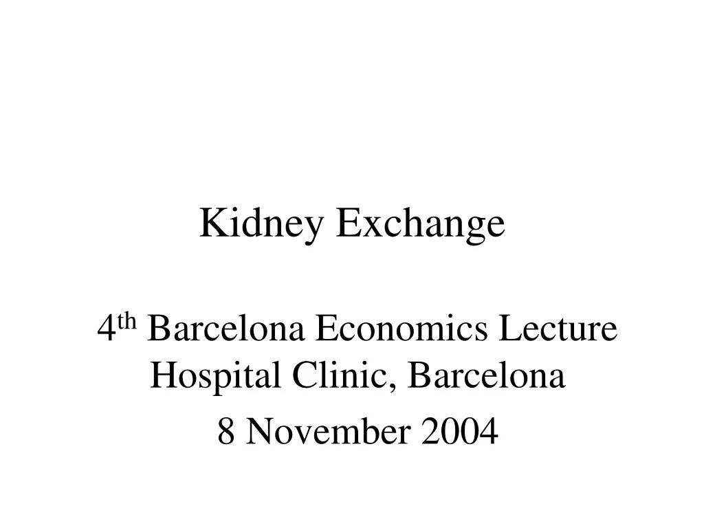 kidney exchange