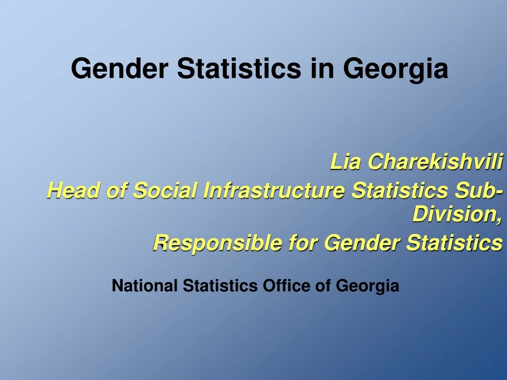 gender statistics in georgia