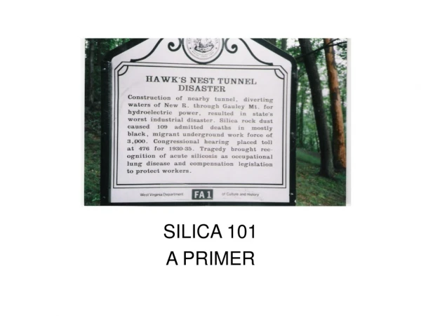 SILICA 101 A PRIMER