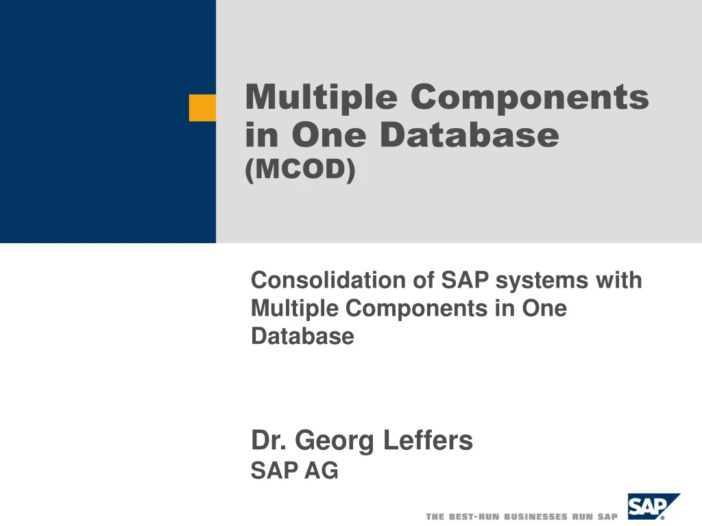 multiple components in one database mcod