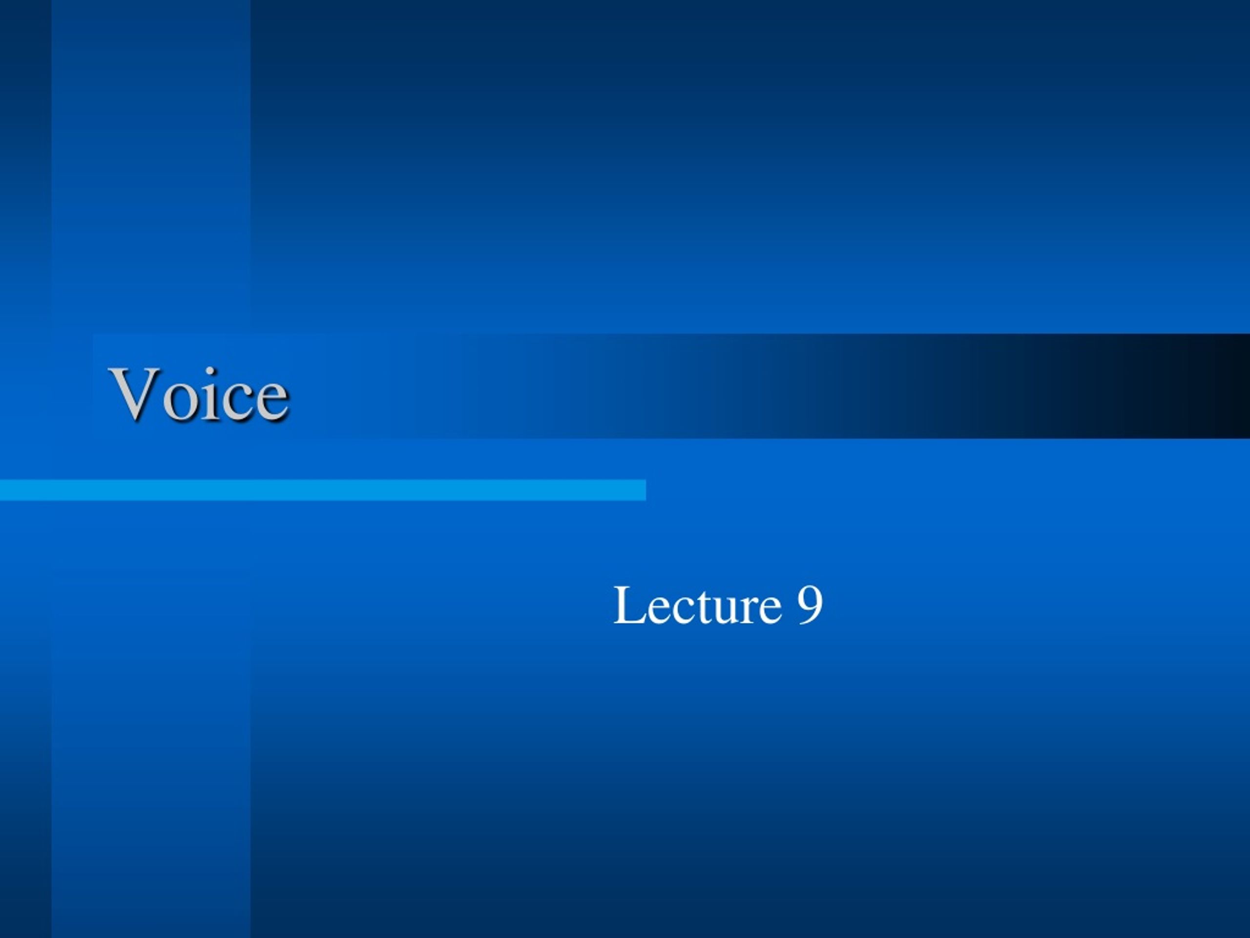Voice - slide 1