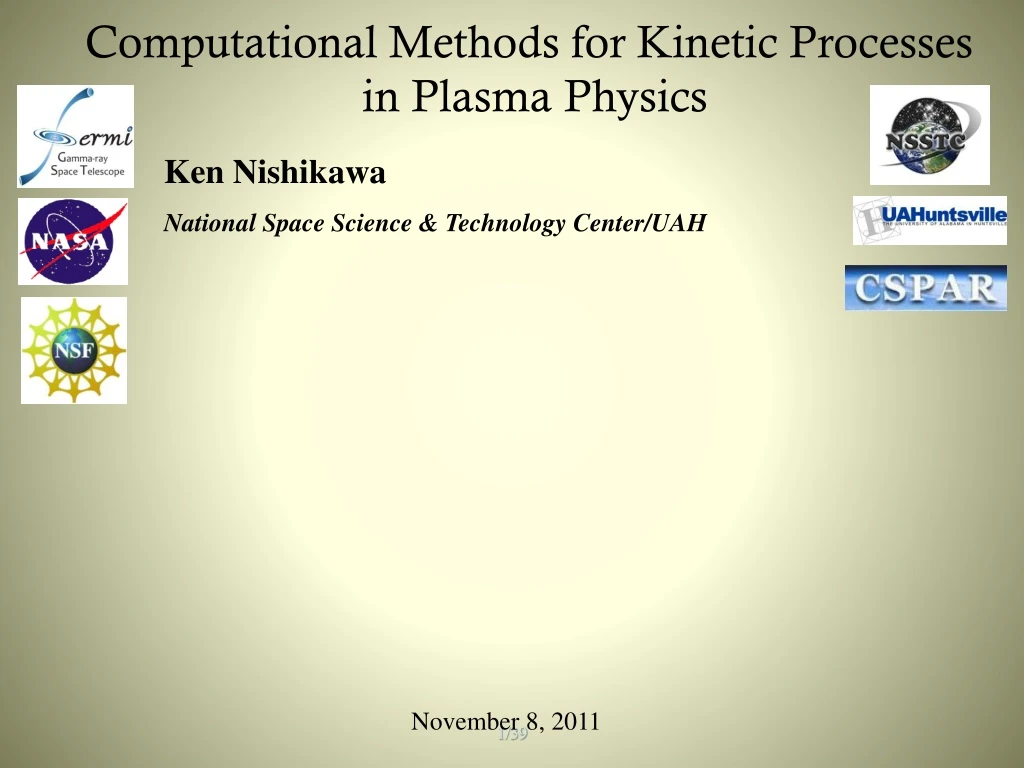 computational methods for kinetic processes in plasma physics