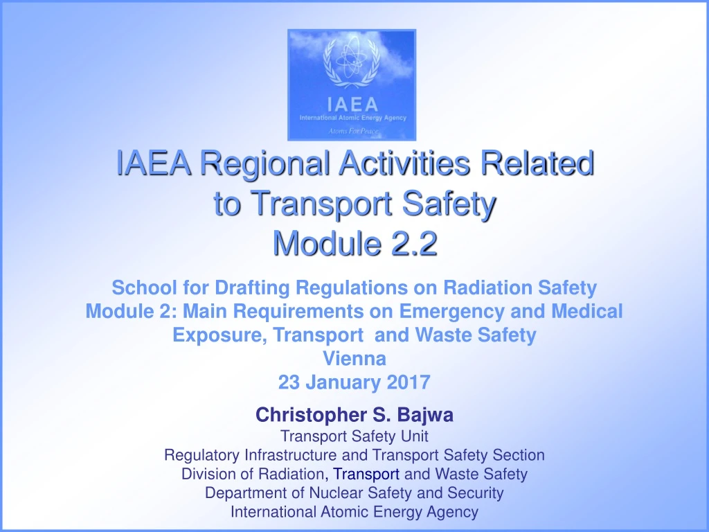 iaea regional activities related to transport