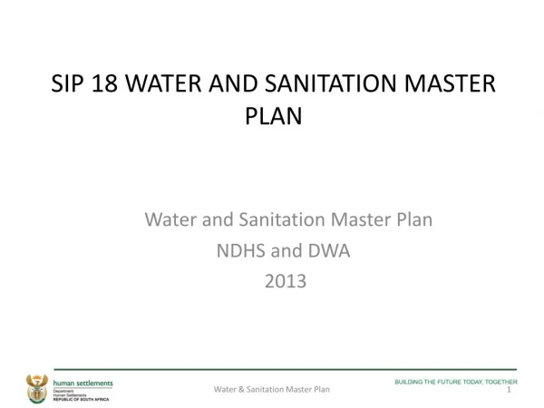 SIP 18 WATER AND SANITATION MASTER PLAN