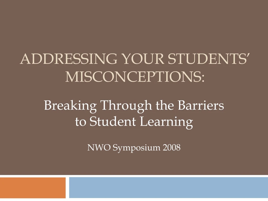 addressing your students misconceptions