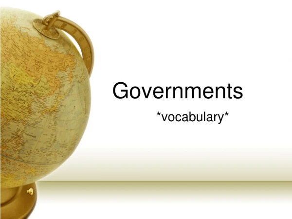 Governments