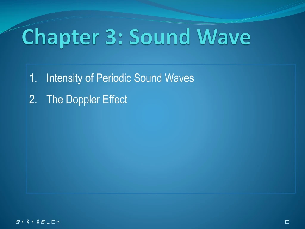 chapter 3 sound wave