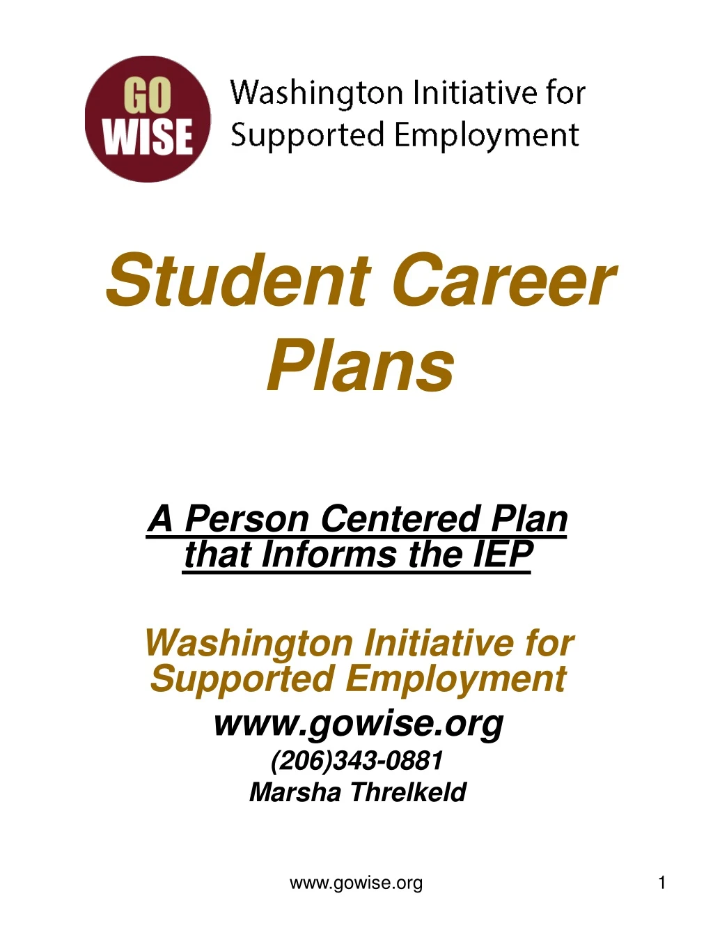 student career plans