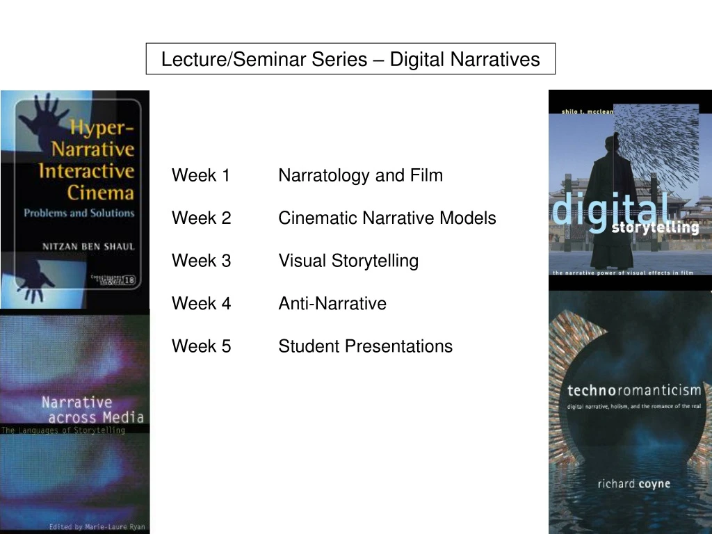 lecture seminar series digital narratives