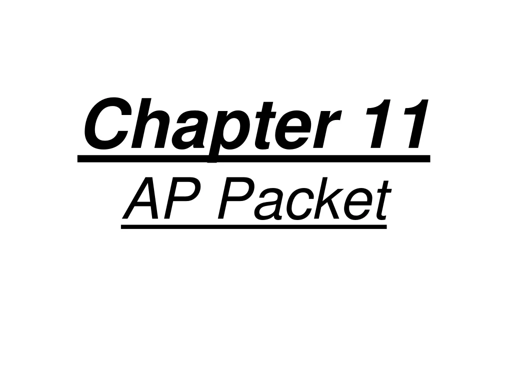 chapter 11 ap packet