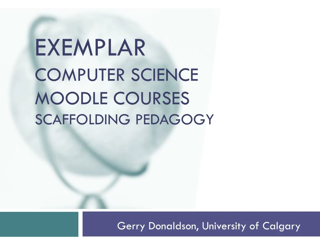 exemplar computer science moodle courses scaffolding pedagogy