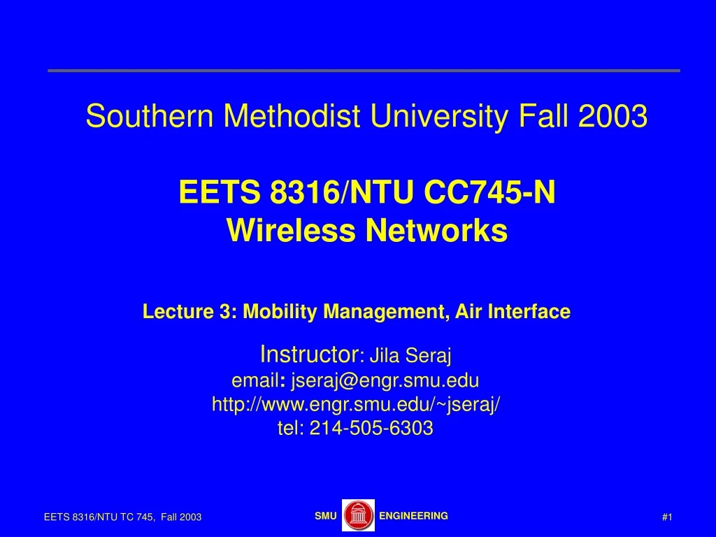 southern methodist university fall 2003 eets 8316