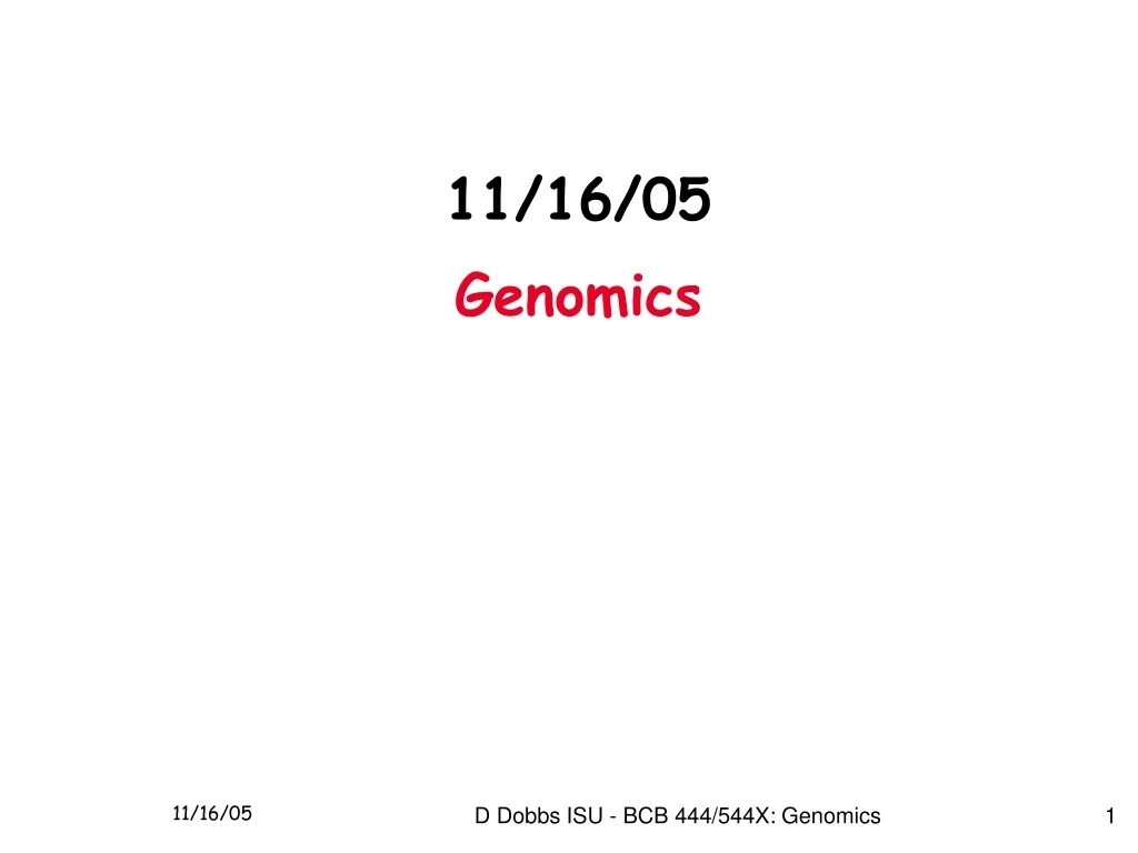 11 16 05 genomics
