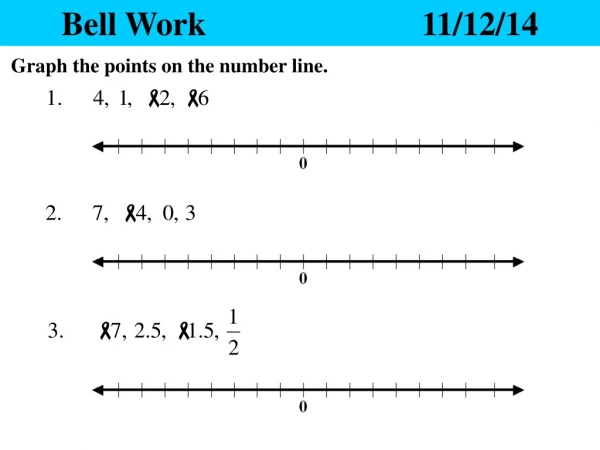 Bell Work				11/12/14