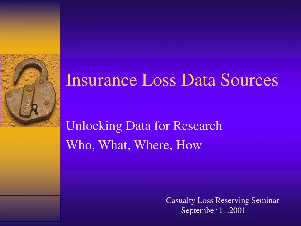 insurance loss data sources