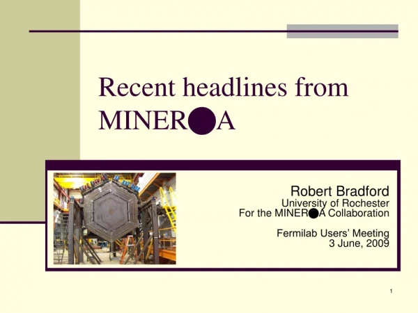 Recent headlines from MINER n A
