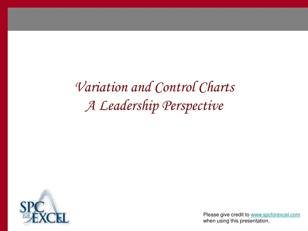 variation and control charts a leadership perspective