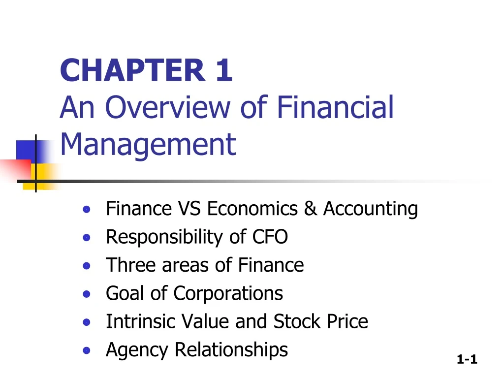 chapter 1 an overview of financial management