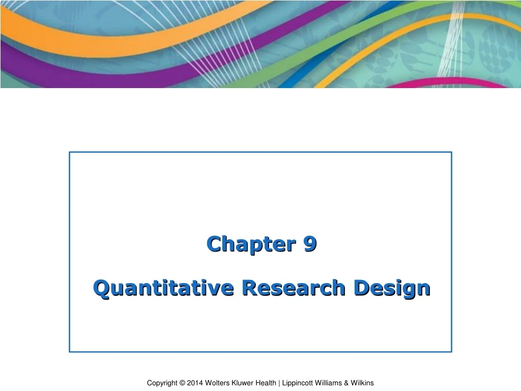 chapter 9 quantitative research design