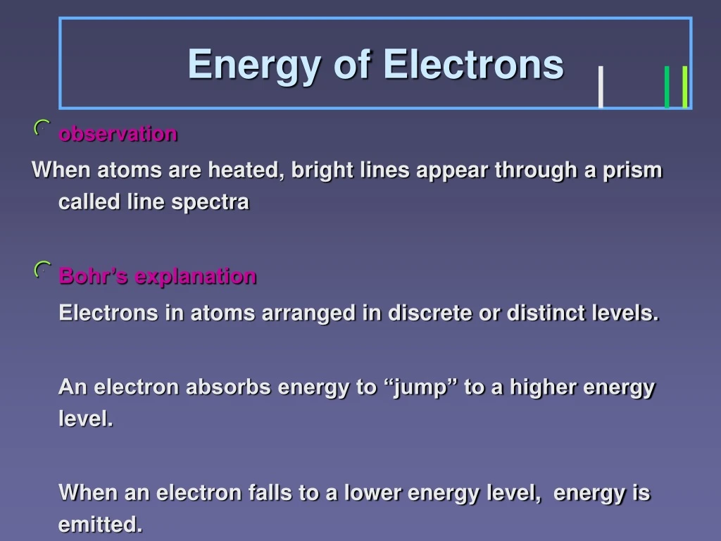 energy of electrons