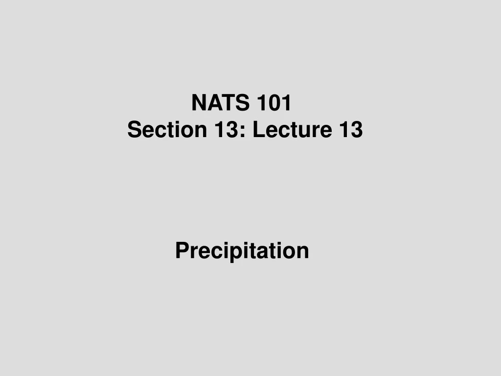 nats 101 section 13 lecture 13