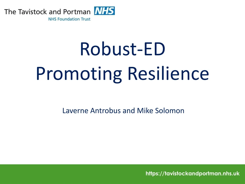 robust ed promoting resilience