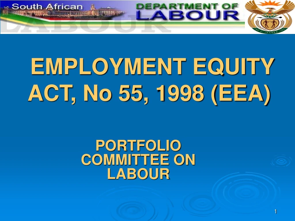 employment equity act no 55 1998 eea