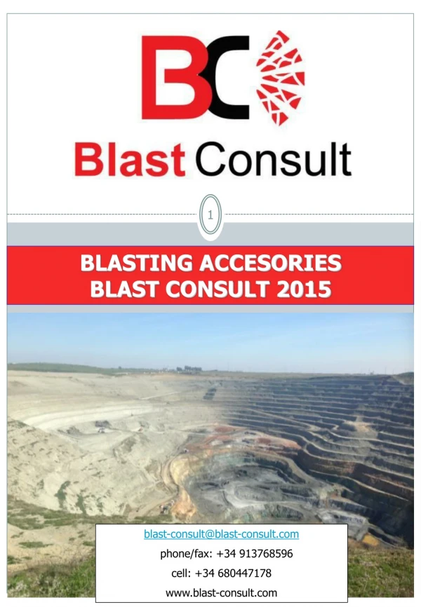 BLASTING ACCESORIES BLAST CONSULT 2015