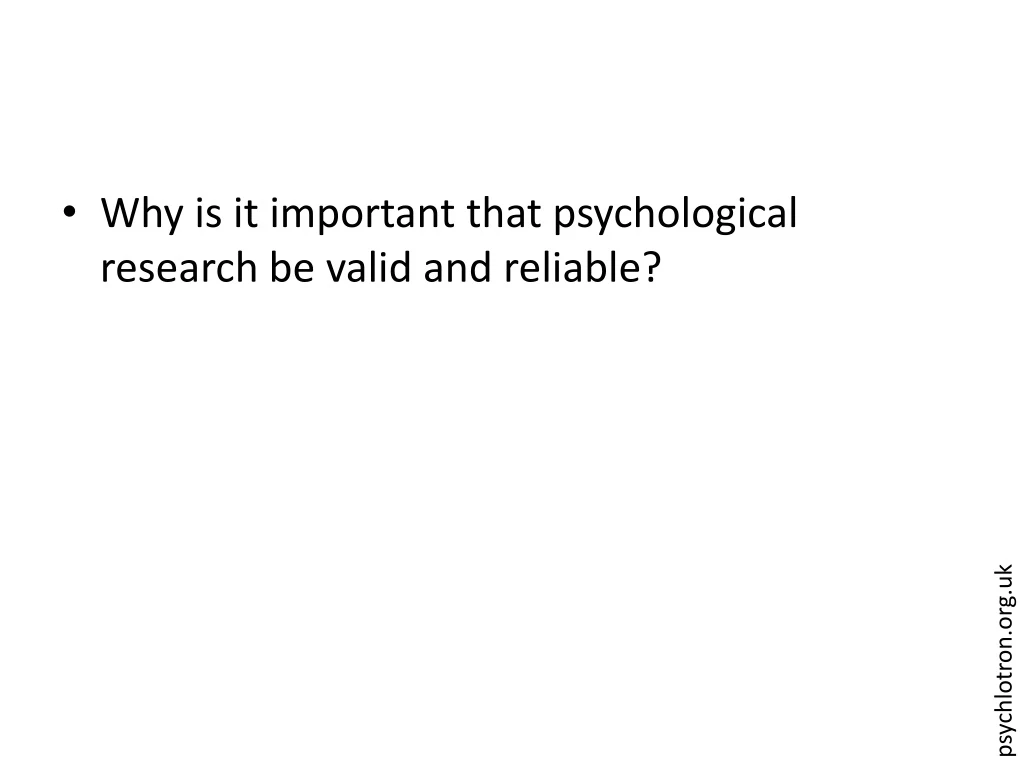 why is it important that psychological research