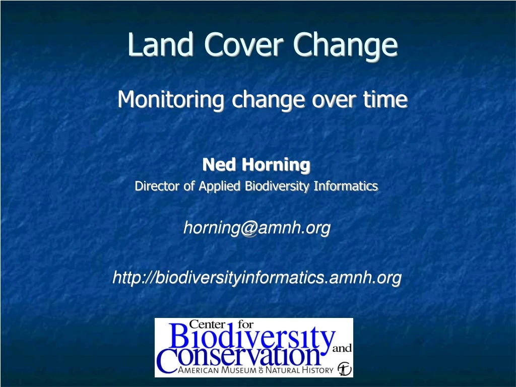 monitoring change over time