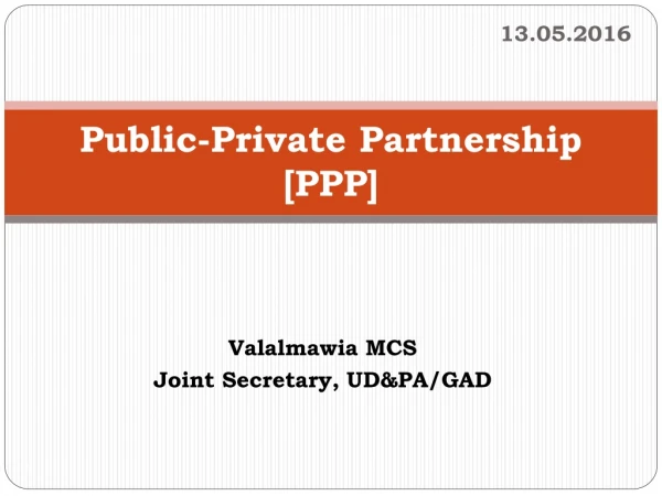 Public-Private Partnership [PPP]