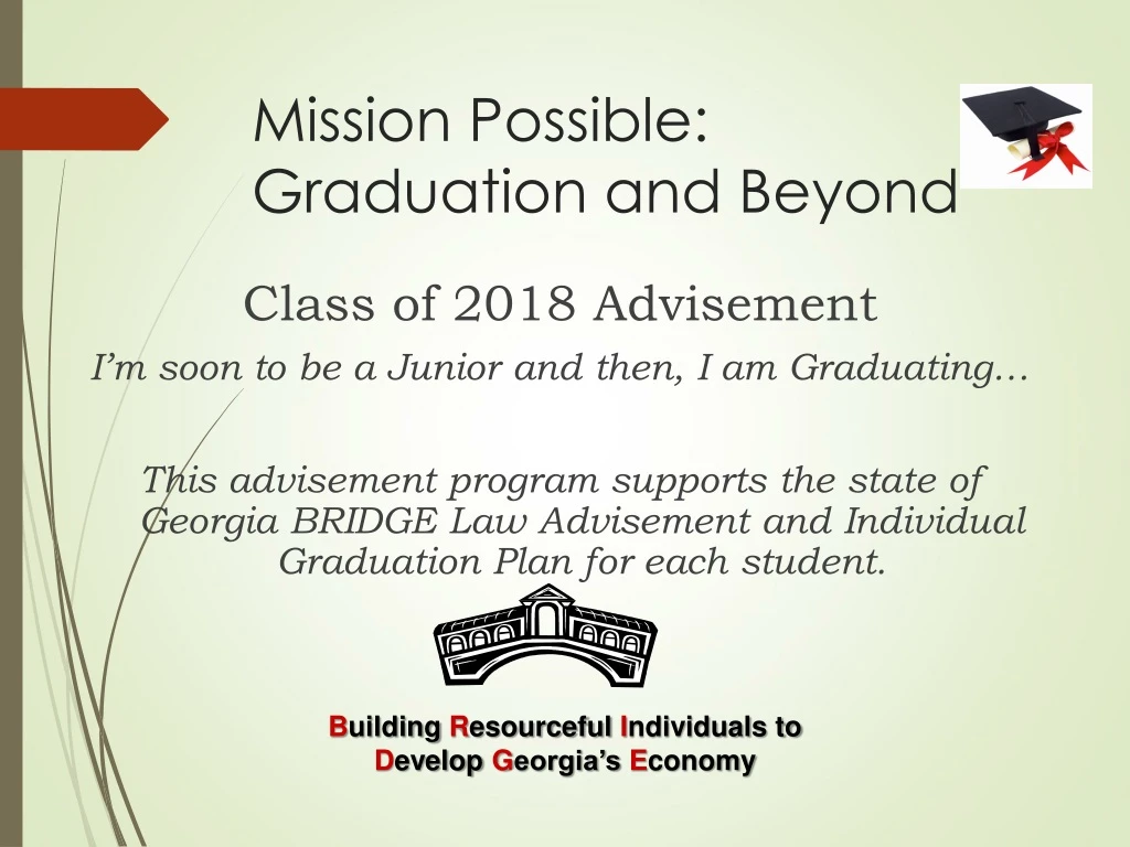 mission possible graduation and beyond