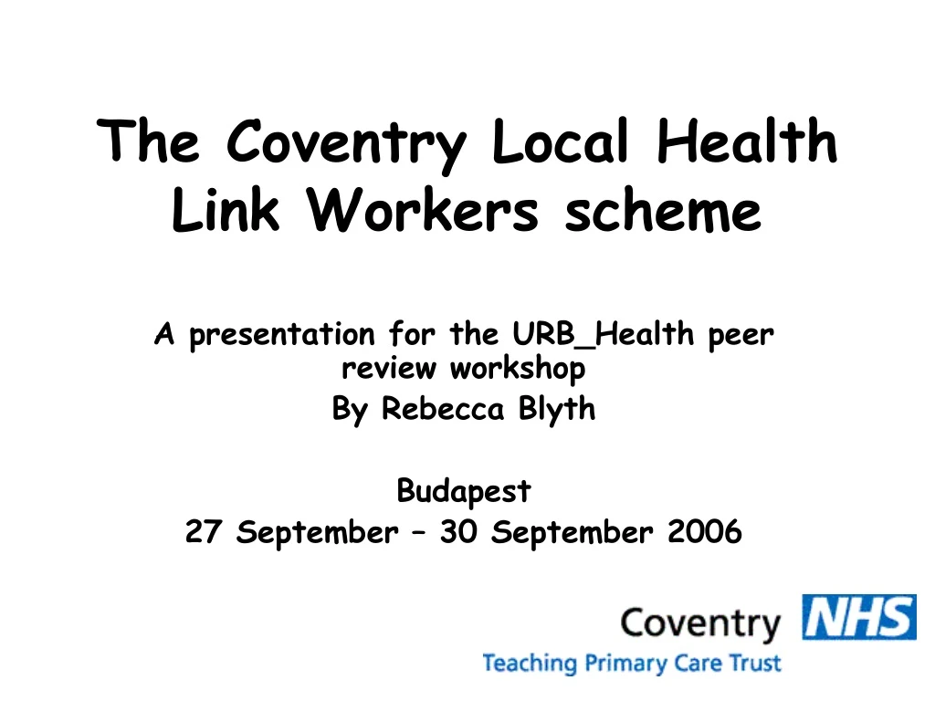 the coventry local health link workers scheme