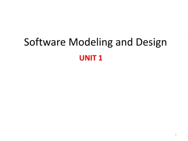 Software Modeling and Design