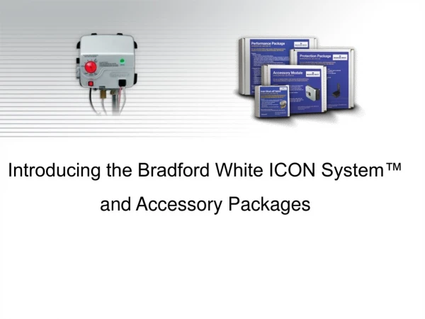 Introducing the Bradford White ICON System™ and Accessory Packages