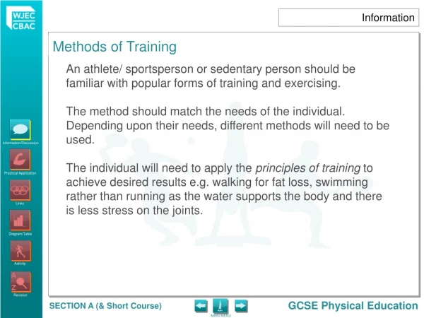 Methods of Training