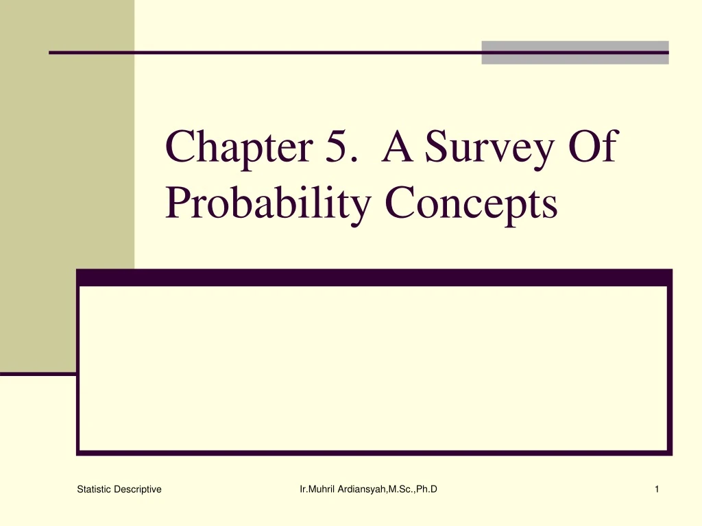 chapter 5 a survey of probability concepts