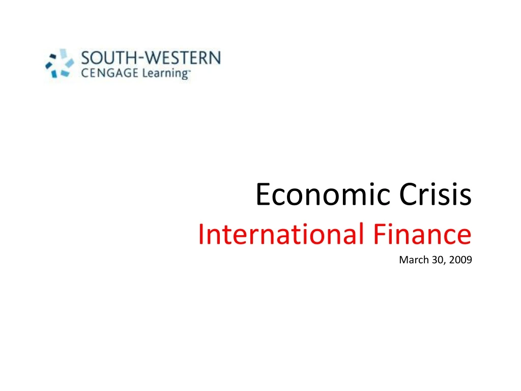 economic crisis international finance march