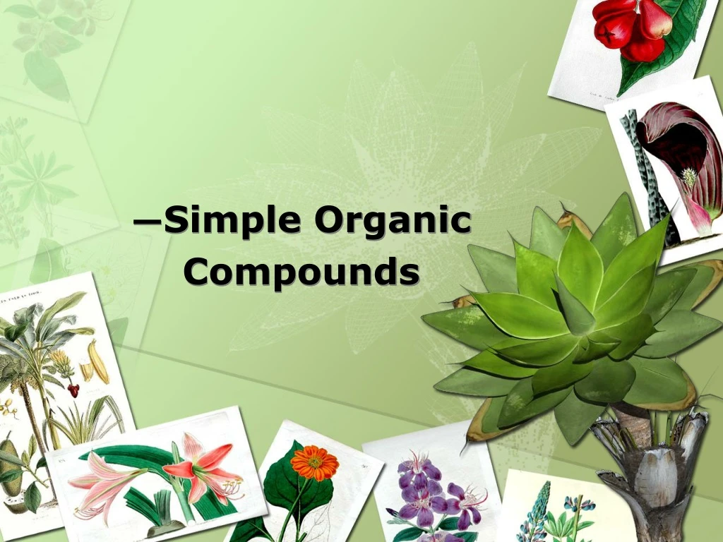 simple organic compounds