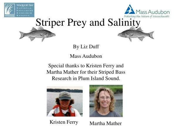 Striper Prey and Salinity
